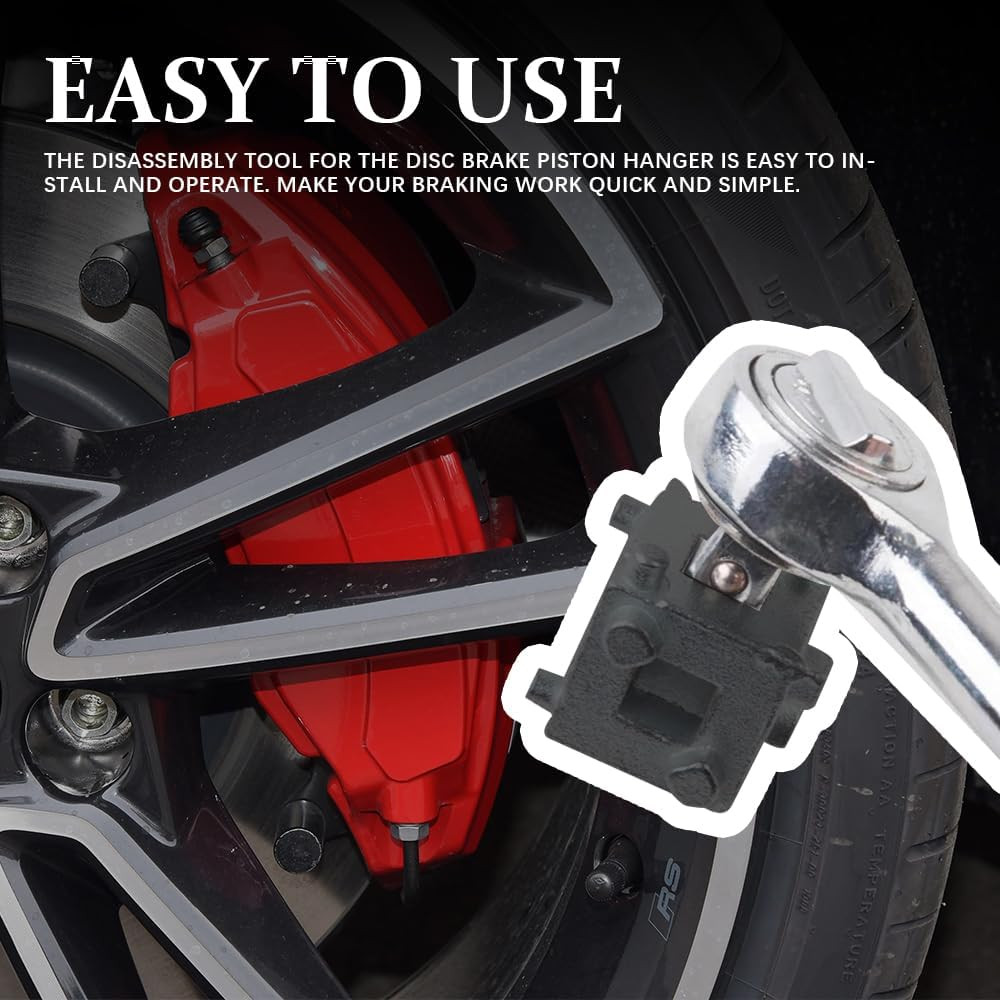 Cube Brake Caliper Compression Tool, Car Rear Disc Brake Piston Tools, Black