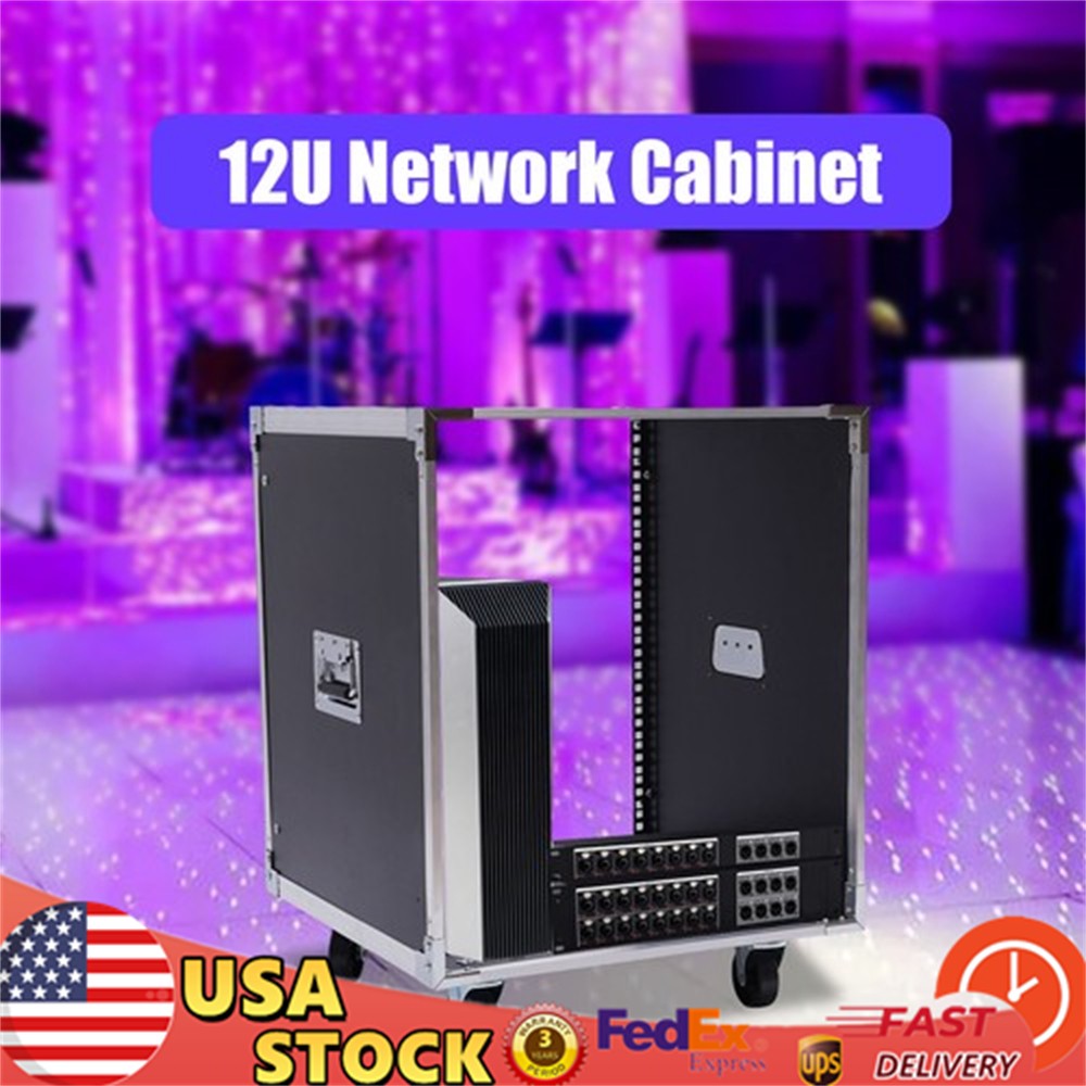 12U Server Rack Wall Mount Networking Enclosure Locking Data Cabinet on Wheels
