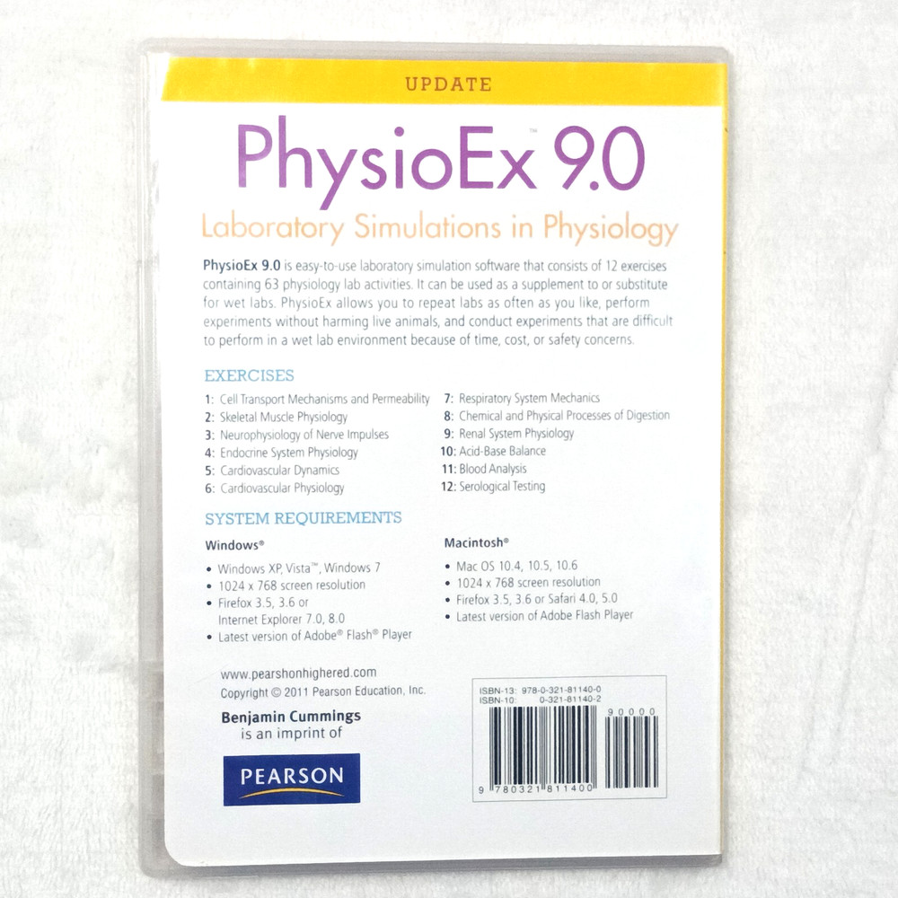 PhysioEx 9.0: Laboratory Simulations in Physiology Cd [Slim Case]