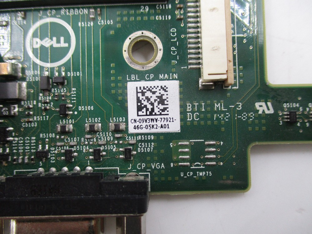 Dell PowerEdge R720 Front Control Panel Board Dell P/N: 09V3WV Tested Working