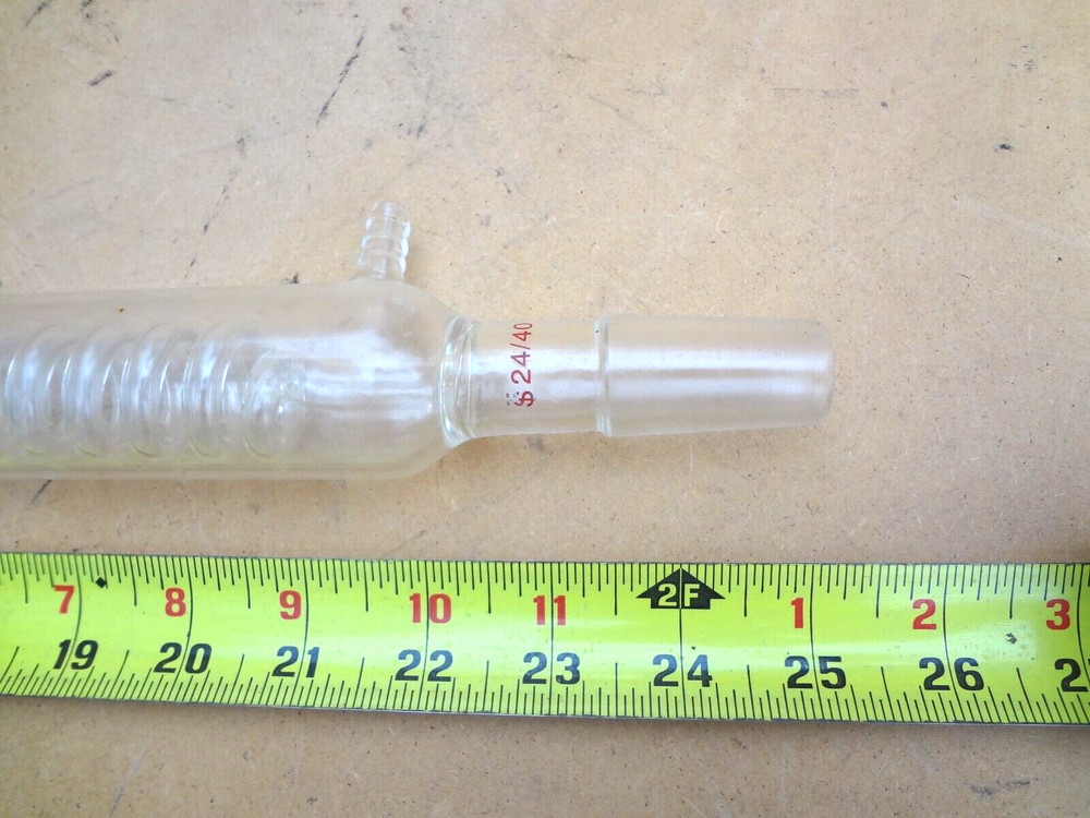 ꙮ Borosilicate Glass Graham Condenser with 24/40 Joint