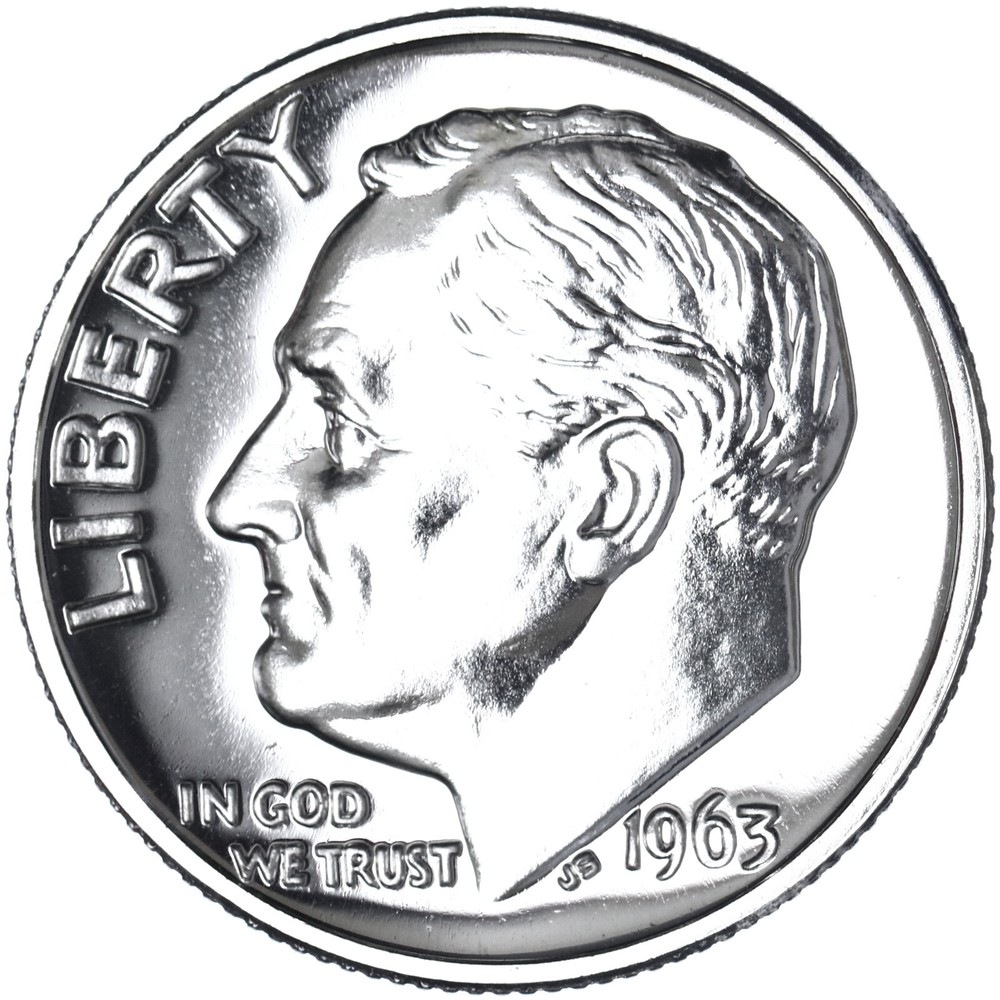 1963 (P) Roosevelt Dime Gem 90% Silver Proof US Coin