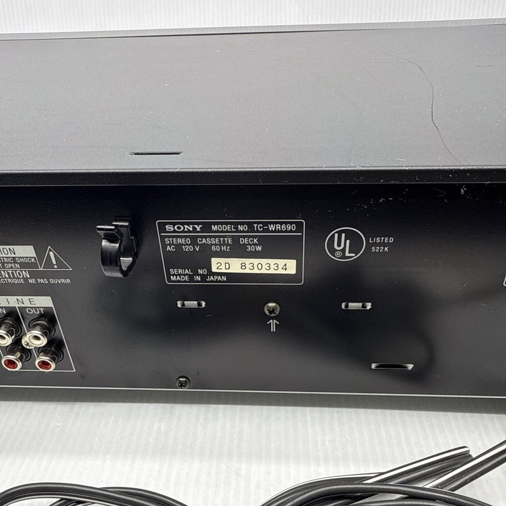 Sony Tc-wr690 Stereo Cassette Deck Tested Works