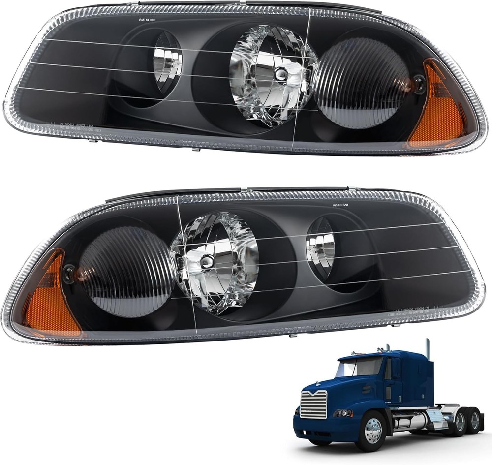 Mack Headlight Assembly Vision Granite Black