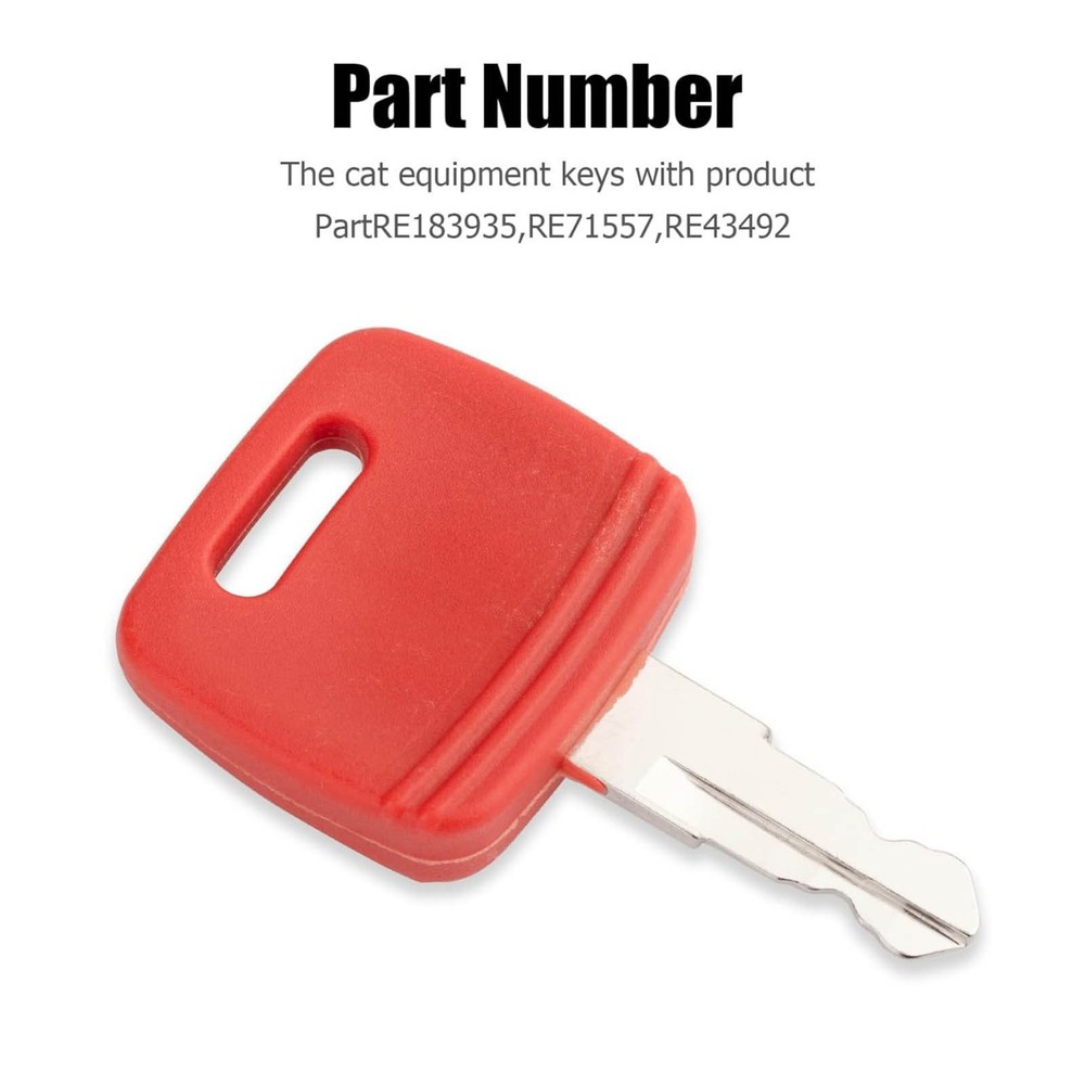 For John Deere Machine Ignition Key 5PCS RE183935 Compatible With Listed Models