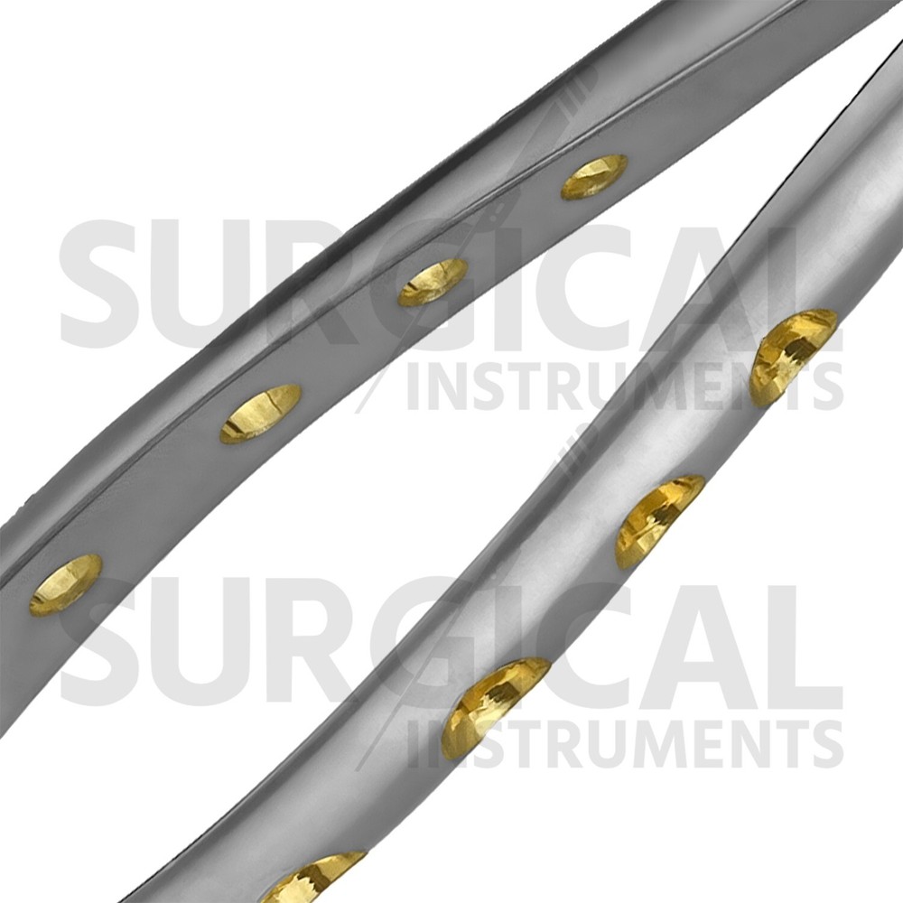 Heavy Duty Stainless Extraction Forceps #67A - Gold Hollow Python Grip German Gr