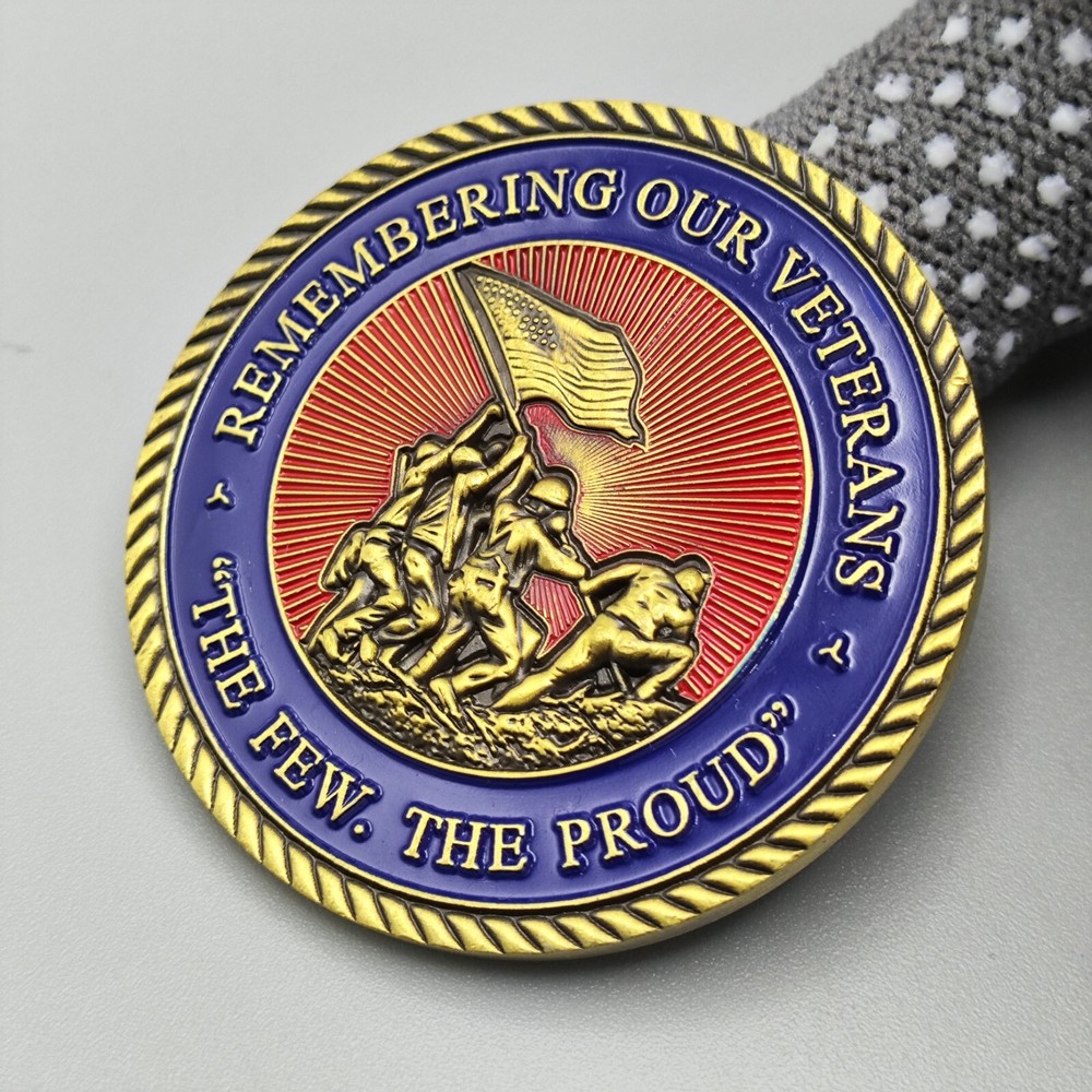 US Marine Corps Remembering Our Veterans Challenge Coin