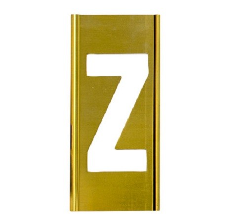 CH Hanson 10014Z - Stencil Sort-4" Brass Gothic Z