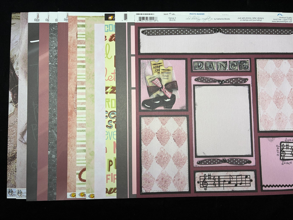 ASSORTED "DANCE" 12 X 12 SINGLE-SIDED PAPERS