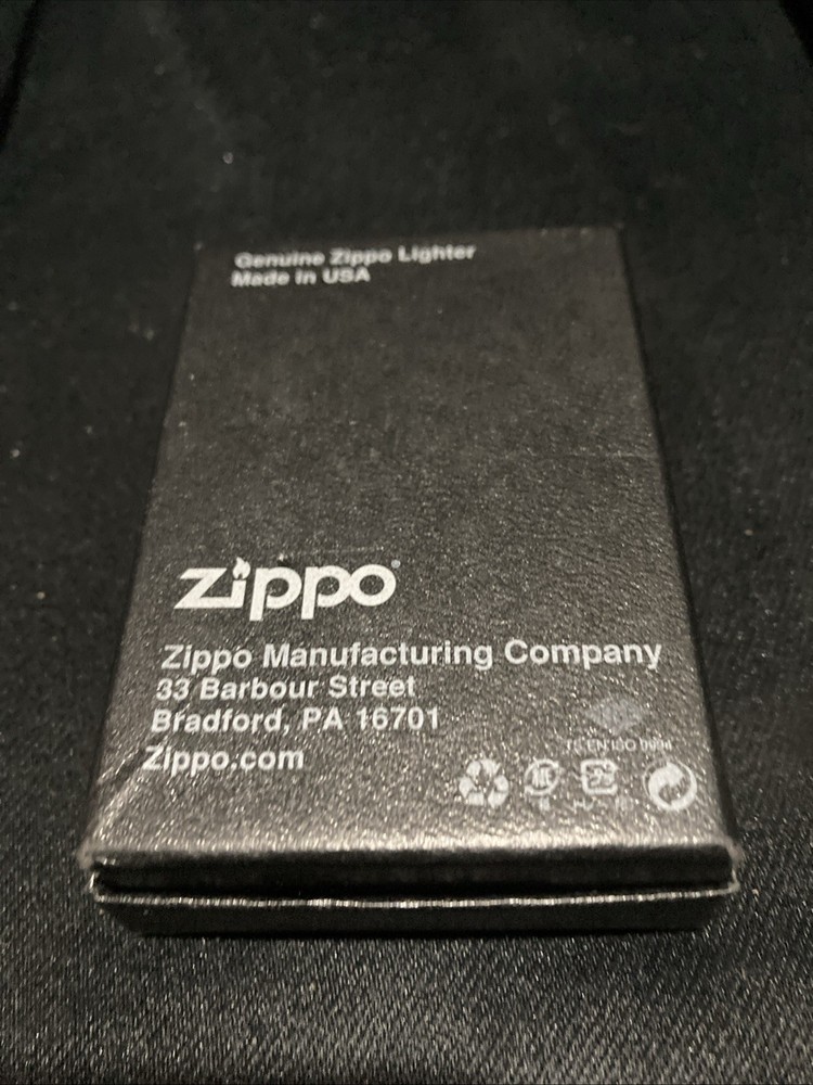 Vintage Brushed Chrome Zippo Lighter Scratching