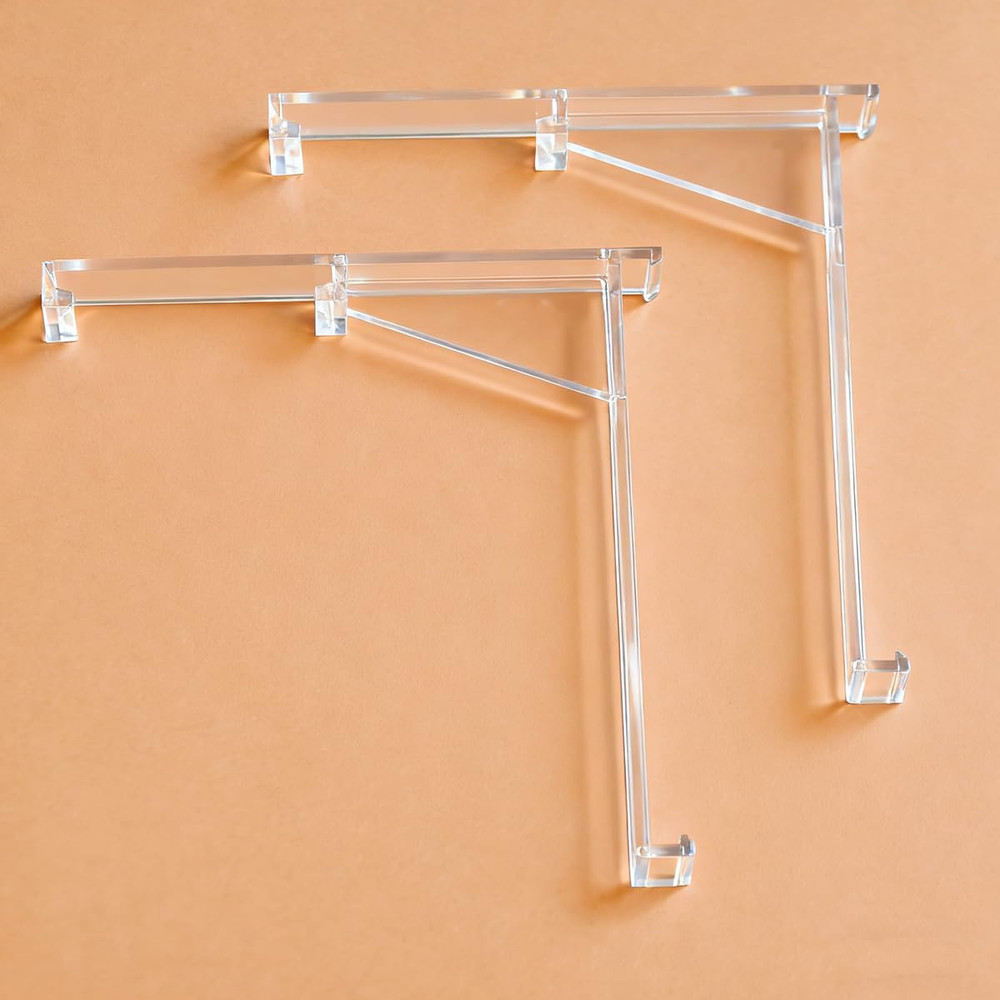 4Pcs Valance Clips 3.5" Clear Vertical Blind Hidden Retainer Holder Installation