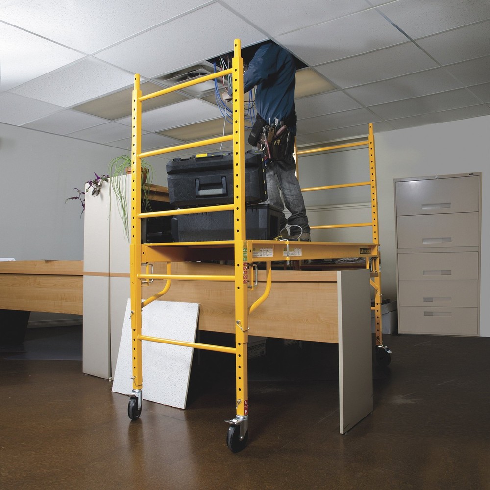 Metaltech Multipurpose Maxi Square Baker-Style Rolling Scaffold Tower Package,