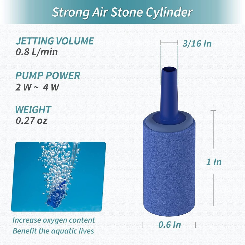 Tiny Aquarium Air Stone with Medium Bubbles - High-Performance Aquatic Life