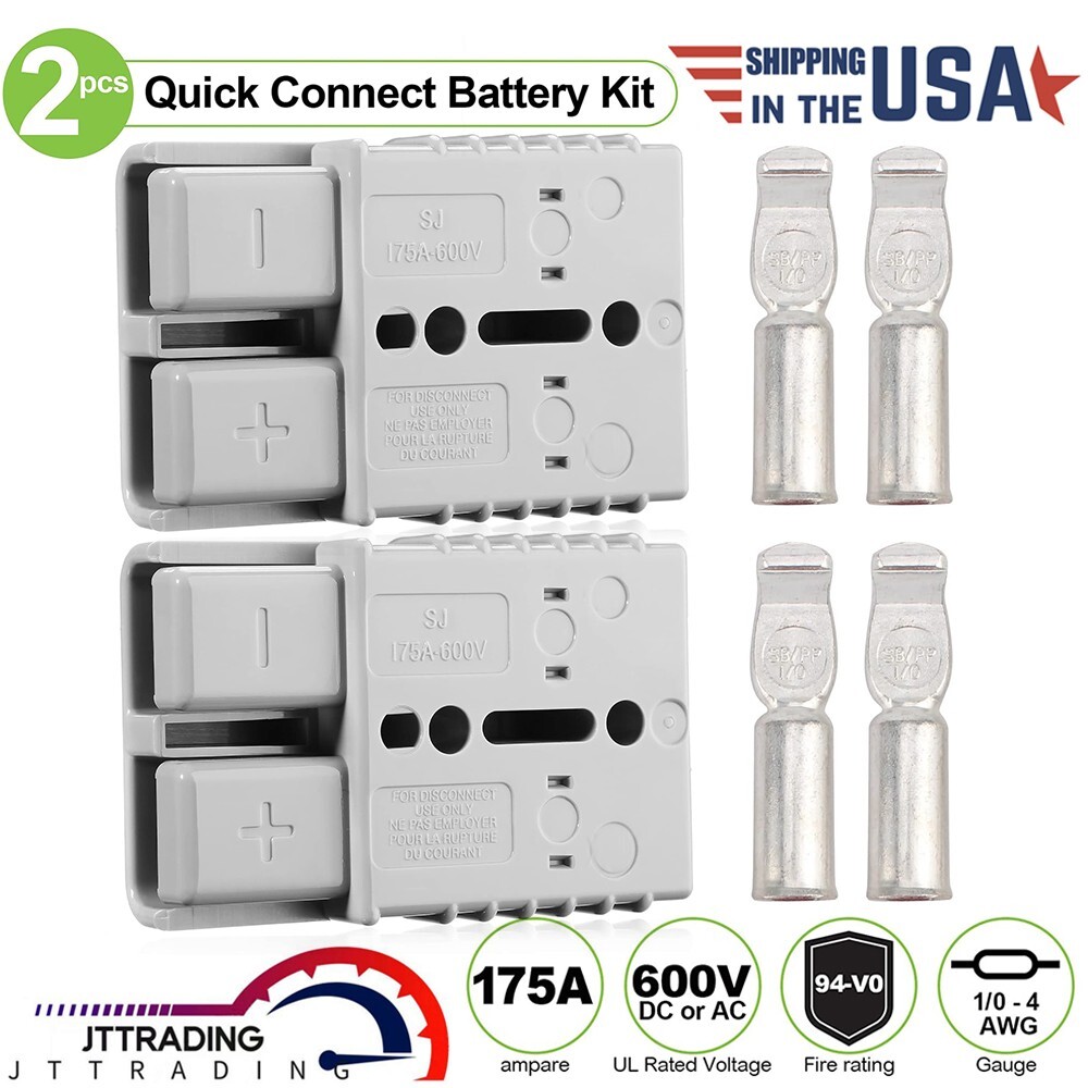 175Amp Battery Quick Connect/Disconnect Connector 12V Wire Harness Plug Connect