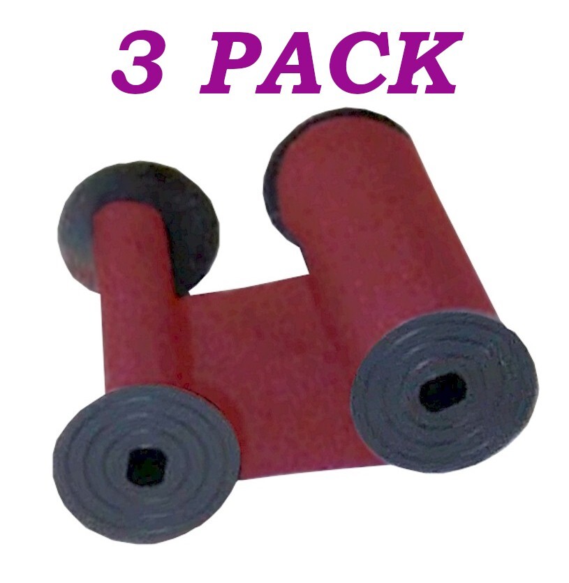 5650 Ribbons (3-Pack Red Cotton) for Rapid Print, Widmer, Simplex