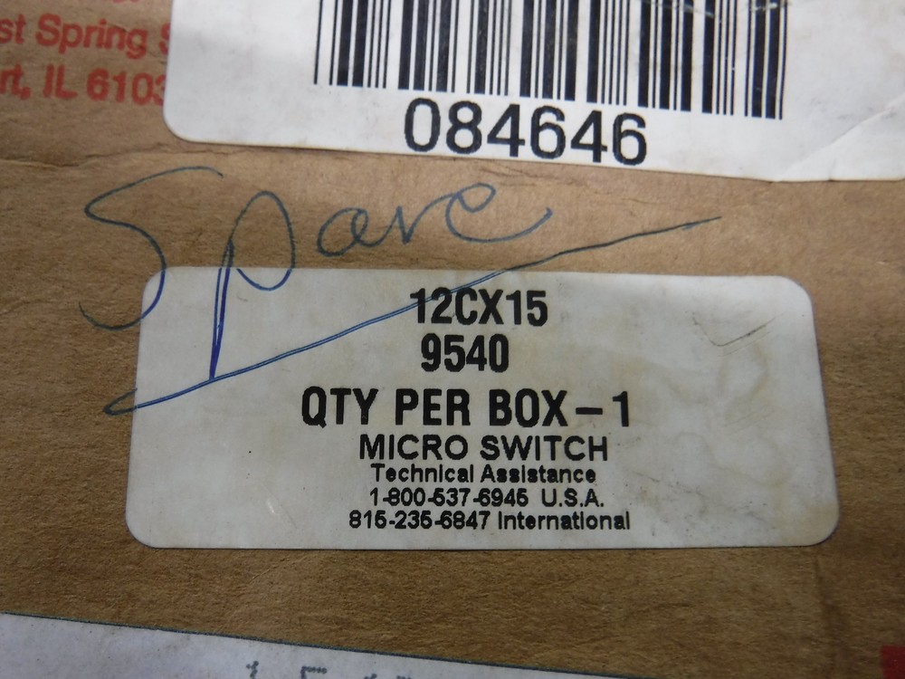 HONEYWELL  MICRO SWITCH 12CX15 NEW