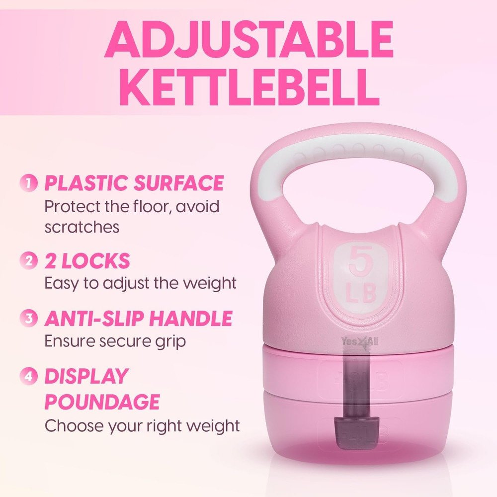 Adjustable Kettlebell Set for Strength Training - Versatile Weight Options