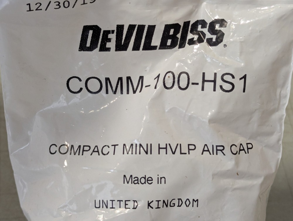 Genuine DeVilbiss Compact Mini HVLP Air Cap Assembly COMM-100-HS1 NEW