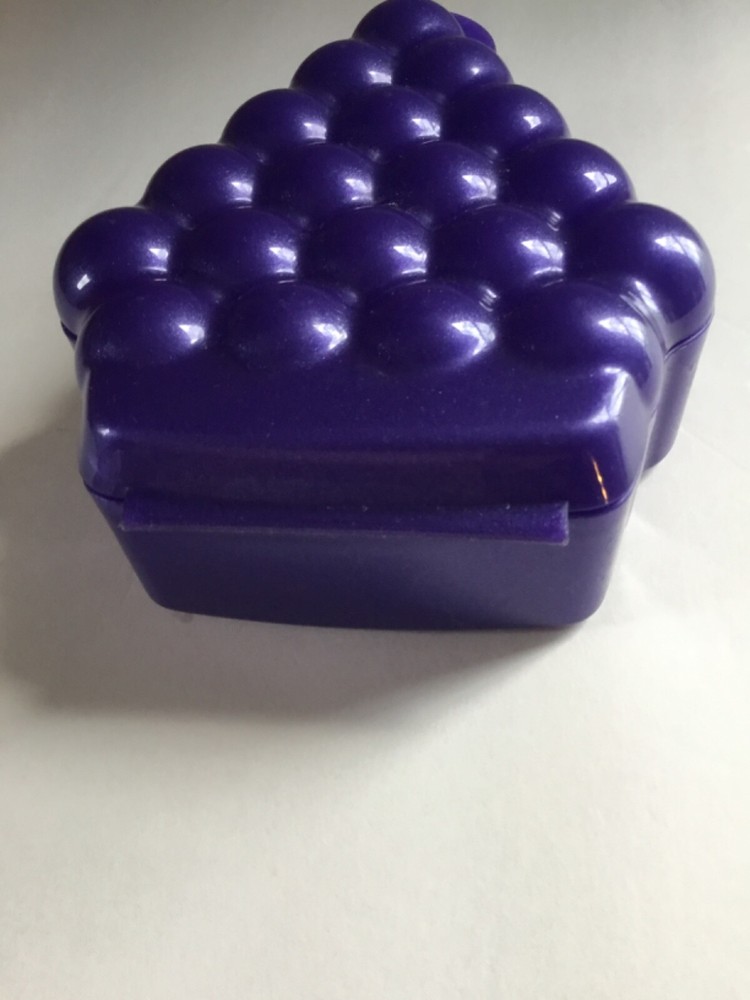 Tupperware Grape Forget Me Not Storage Container Purple Lunch Snack Hinged Lid