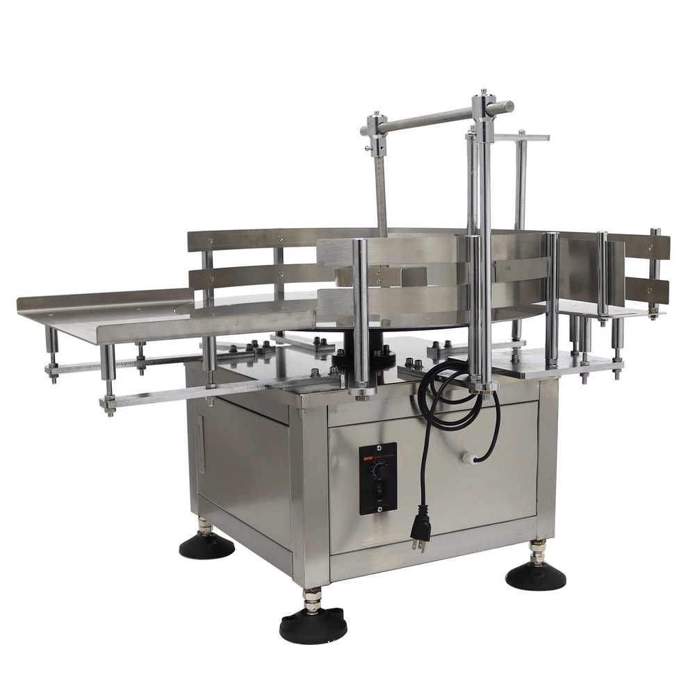 Round Bottle Unscrambler Turn Rotary Accumulation Table for Sorting23.62"Desktop