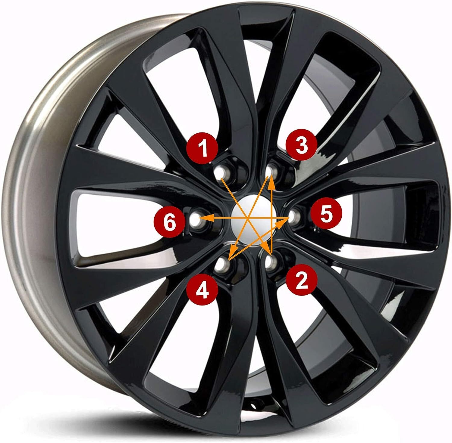 24 Chrome 14x1.5 Bulge Acorn Lug Nuts 1.78" For Chevy GMC Silverado Sierra 1500