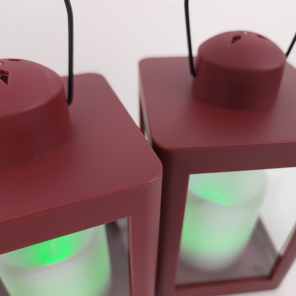 Home Reflections S/3 Mini Lanterns with Remote & Gift Boxes Red