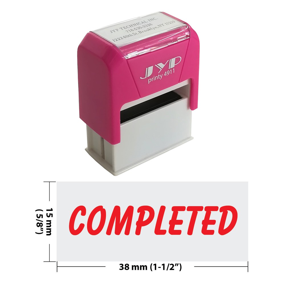 Completed  - Self Inking Rubber Stamp - JYP 4911R-21  (RED INK)