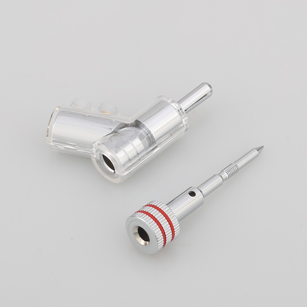 4pcs Rhodium Plated LOCK SPEAKER CABLE BANANA PLUG CONNECTOR jack
