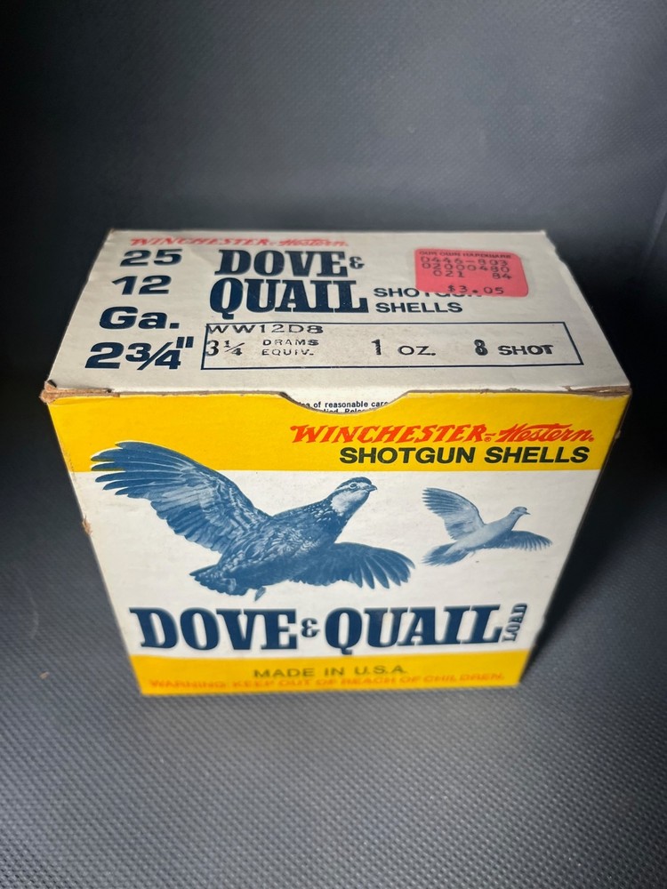 Vintage Winchester Dove and Quail 12 gauge Empty box only