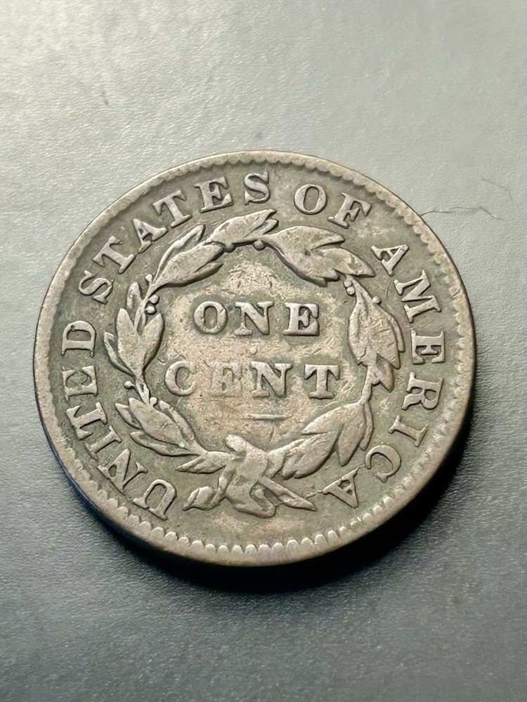 1833 Large Cent Early U.S. Copper Solid VF Details See Photos