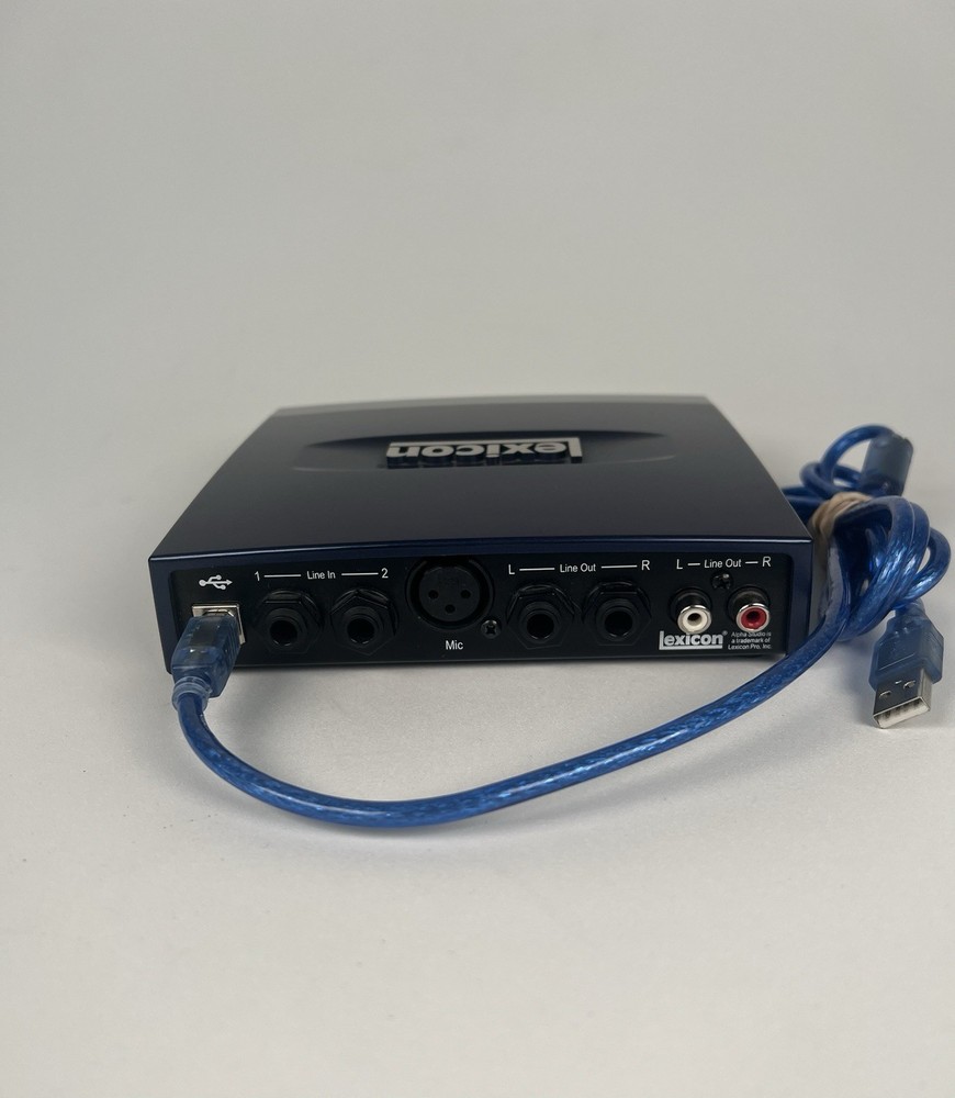 Lexicon Alpha LEXALPHAV USB Audio Interface Recording Studio w/ Cable