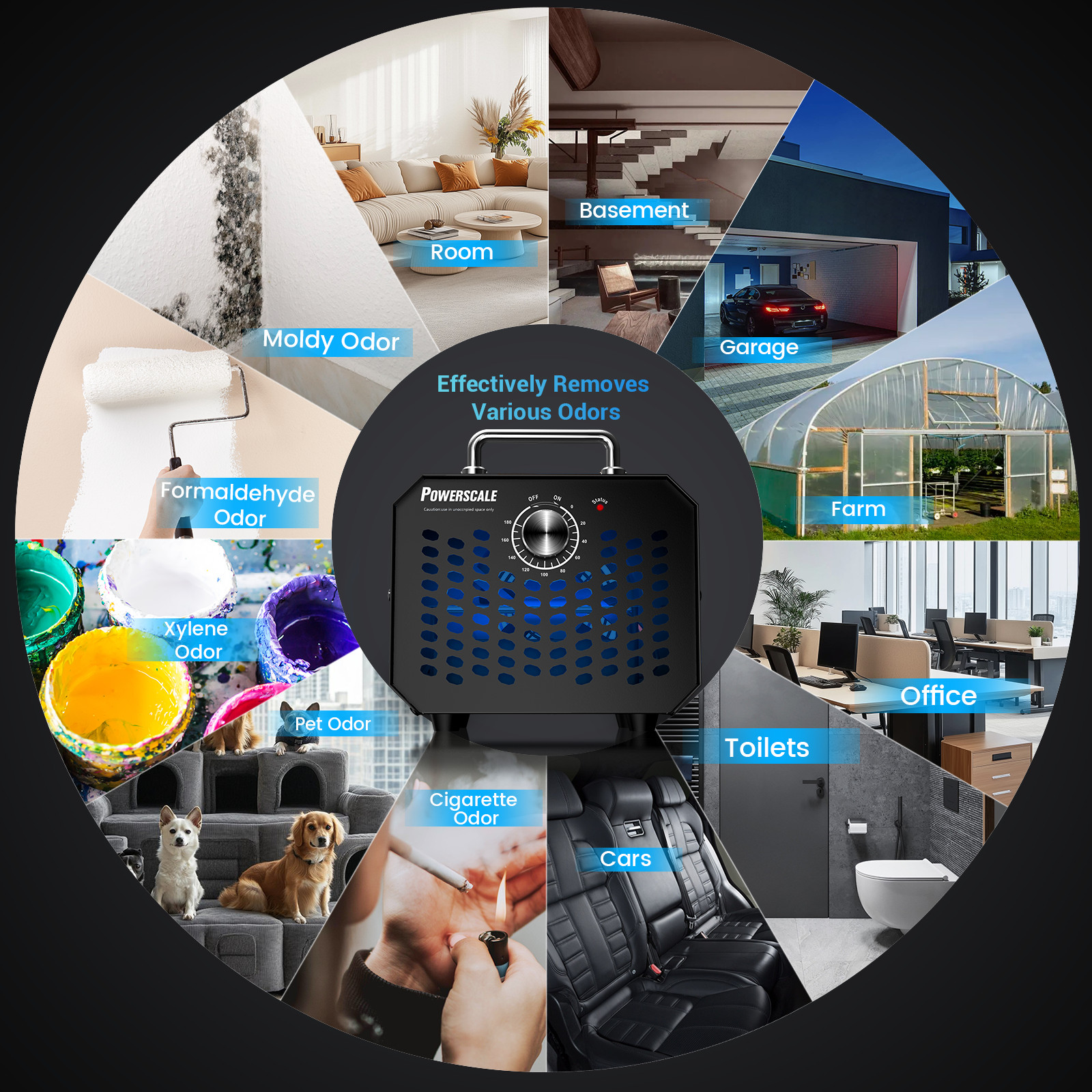 250000mg/h Ozone Generator Machine Air Purifier Ionizer Ozonator Timer for Home