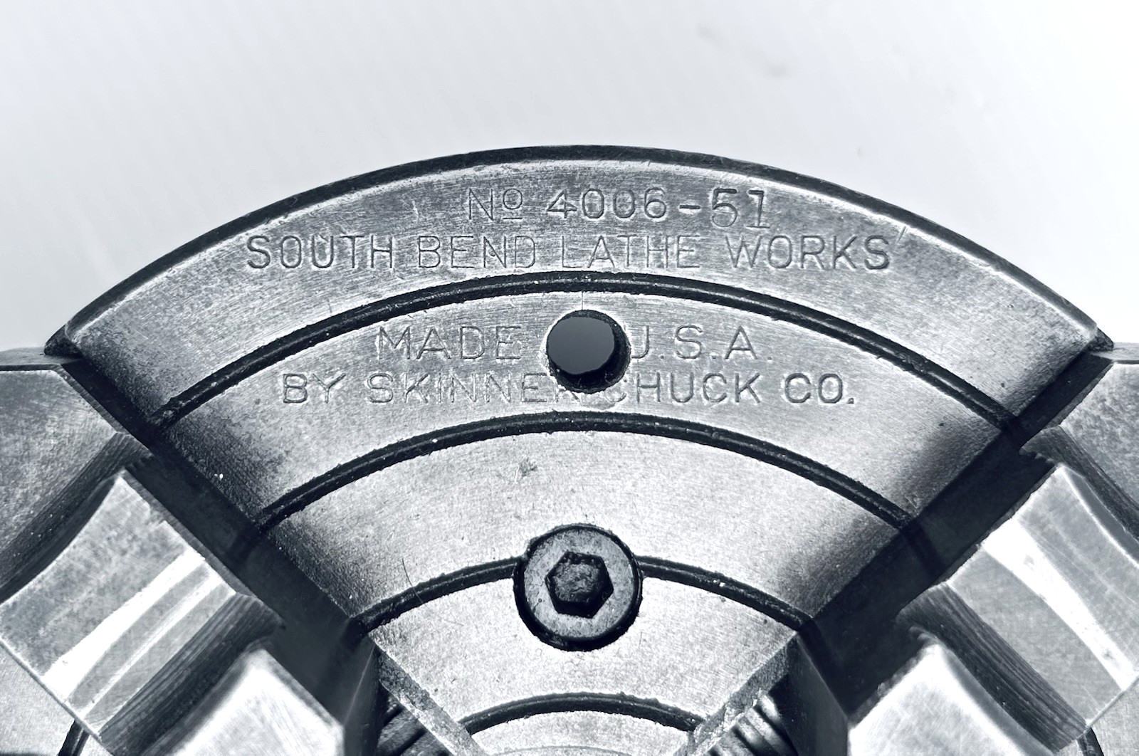 South Bend 6" 4-Jaw INDEPENDENT LATHE CHUCK #4006-51; 1-1/2”-8 TPI Mt VERY GOOD