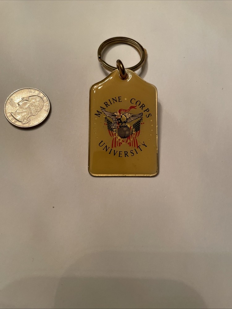 Vintage Marine Corps University Key Ring
