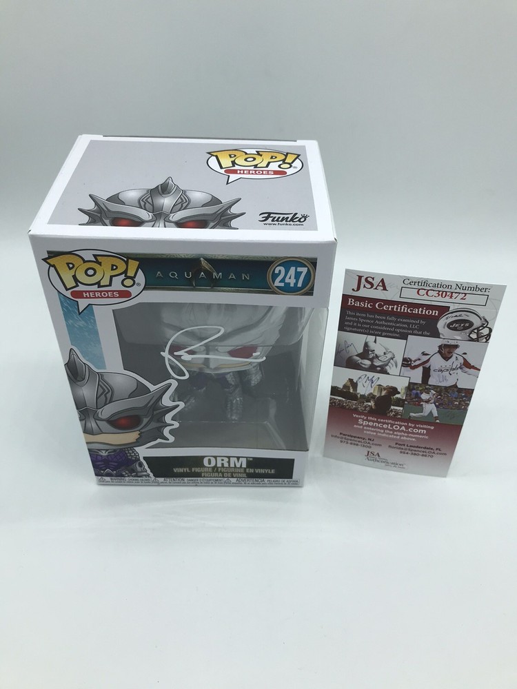 PATRICK WILSON HAND SIGNED ORM AQUAMAN DC FUNKO POP WITH JSA COA