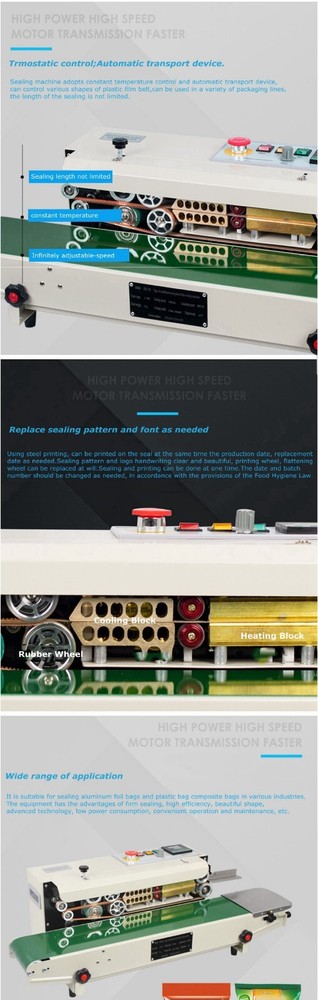 110V Vertical Type Digital Display Continuou Sealer Constant Temperature Control