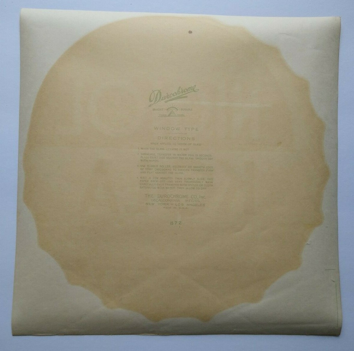 Nichol Kola Soda Window Decal Sign 1940 Original Cola Bottle Cap NOS Original