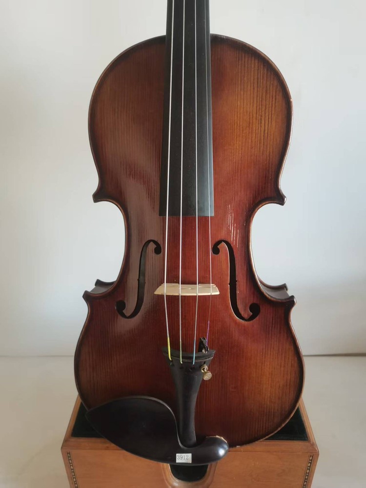 Master 4/4 violin Stradi model 1pc Solid flamed maple back spruce top K3912