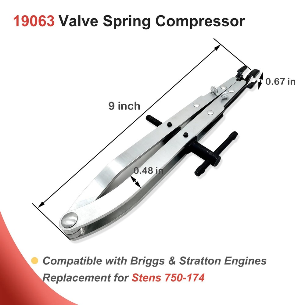 19063 Valve Spring Compressor Tool, Manual Engine Service Tool for Briggs and...