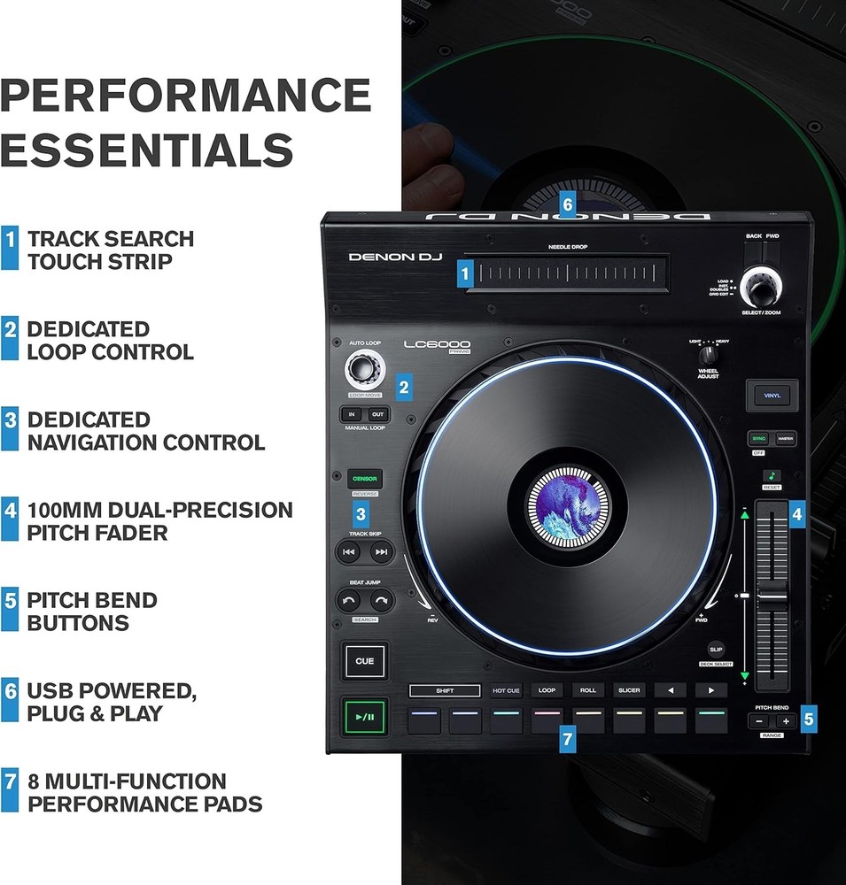 Denon DJ LC6000 – USB DJ Controller For Engine OS Media Player Sublayer Control