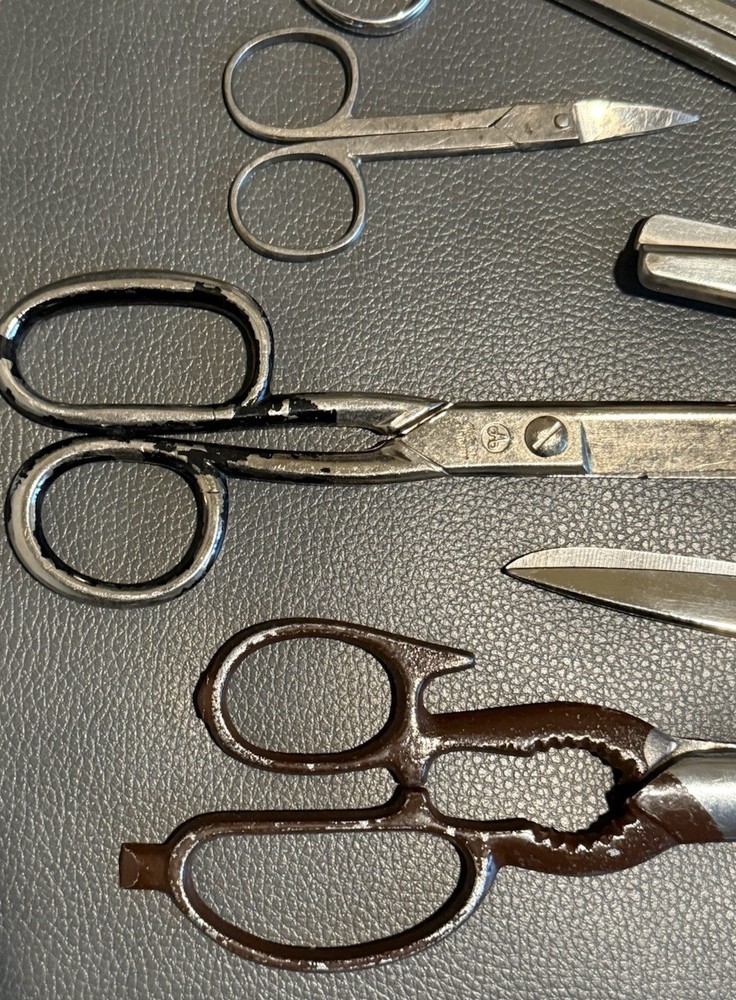 Vintage Scissors Lot Wiss Sta Sharp Pinking Shears