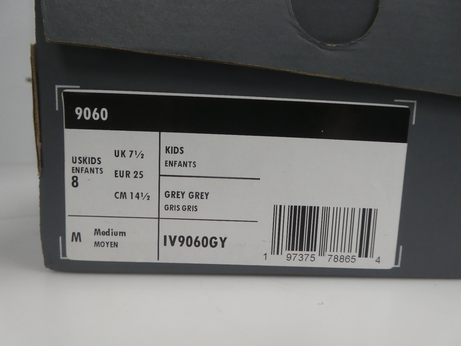 New Balance 9060 Shoes IV9060GY Toddlers Size 8