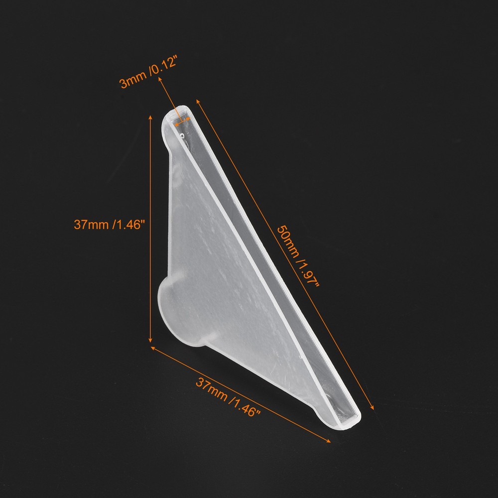 20Pcs Corner Protectors 3x50mm Plastic Triangle Corner Guards Cushion, White
