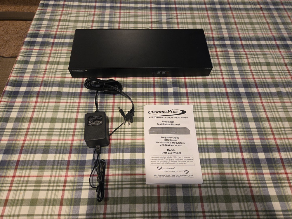 CHANNEL PLUS Linear SVM-22 2-Channel RF Modulator with AC Adaptor