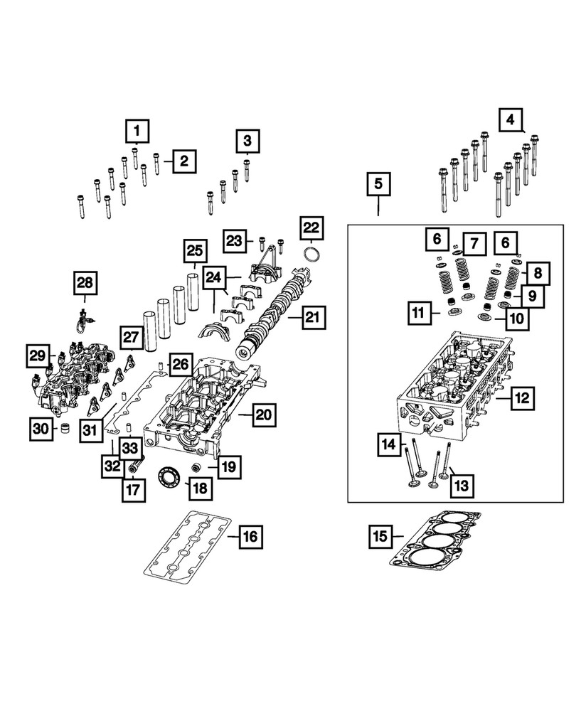 Genuine Mopar Cylinder Head Bolt 68257455AA