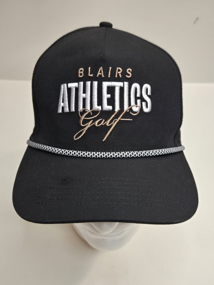 BLAIRS ATHLETIS GOLF HAT BLACK BASEBALL CAP SNAPBACK