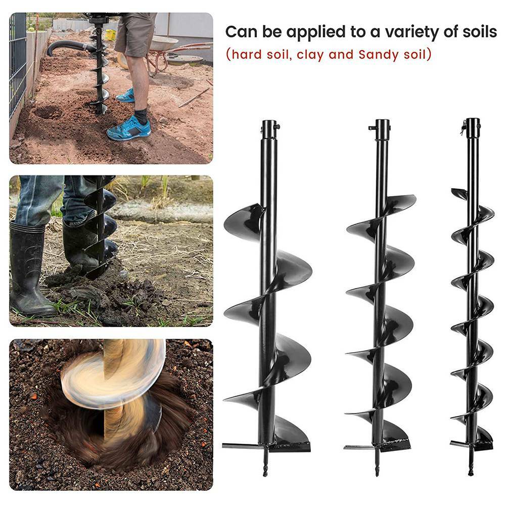 85CC Gas Post Hole Digger Kit with 3 Augers and 2 Extensions