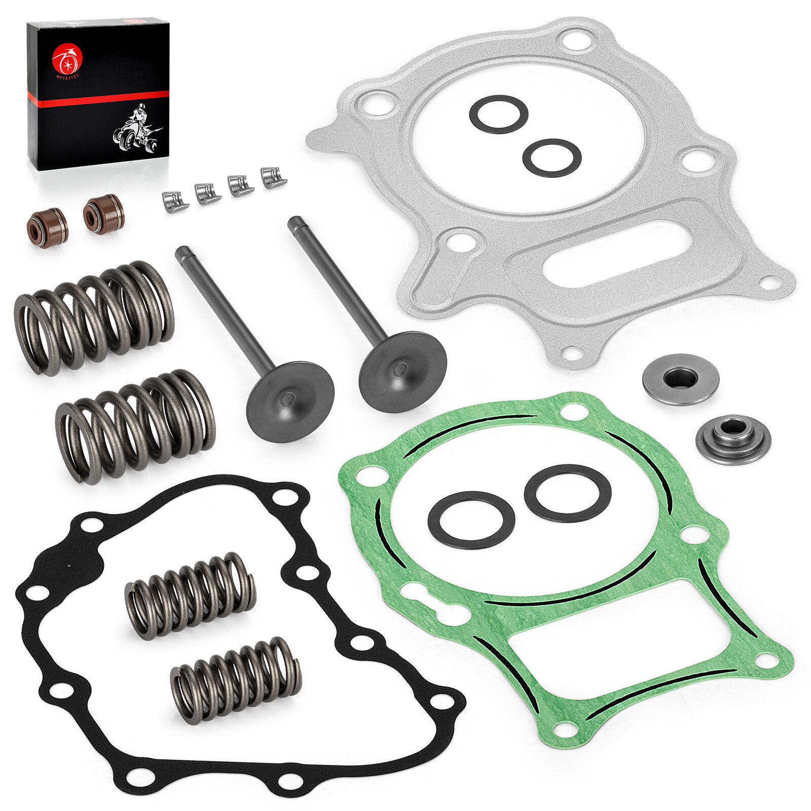 Intake Exhuast Valve Seal Spring Kit for Honda Recon 250 TRX250 TE TM 2002-2023