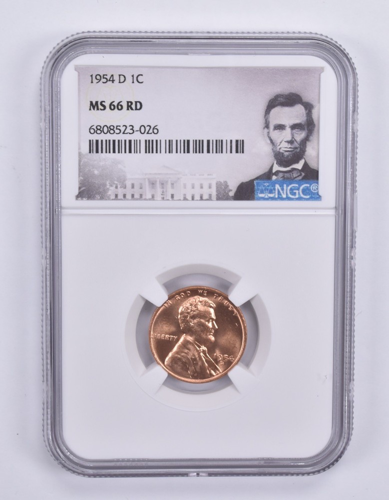 1954-D Lincoln Wheat Cent MS66 RD NGC Special Label