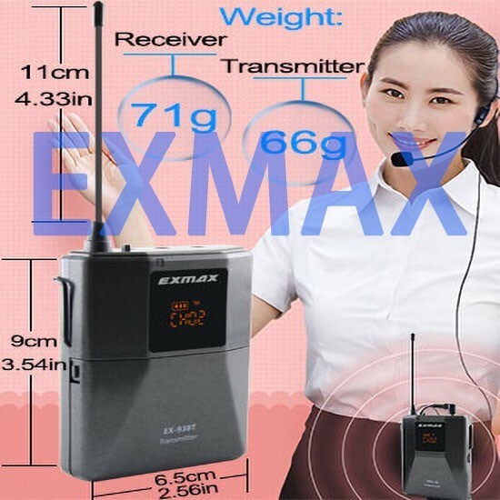 EXMAX EX-938 Wireless VoiceTransmission Tour Guide System One unit Transmitter